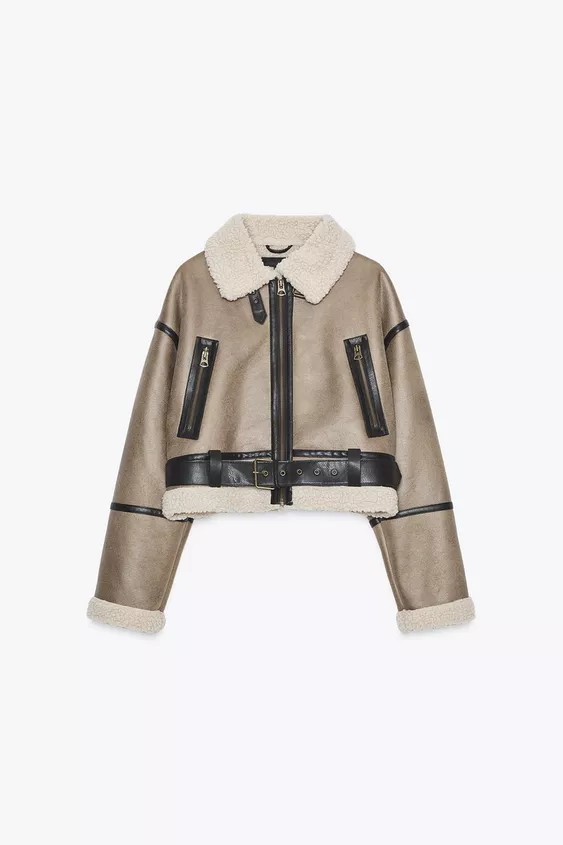 SHORT DOUBLE-FACED JACKET | Zara US
