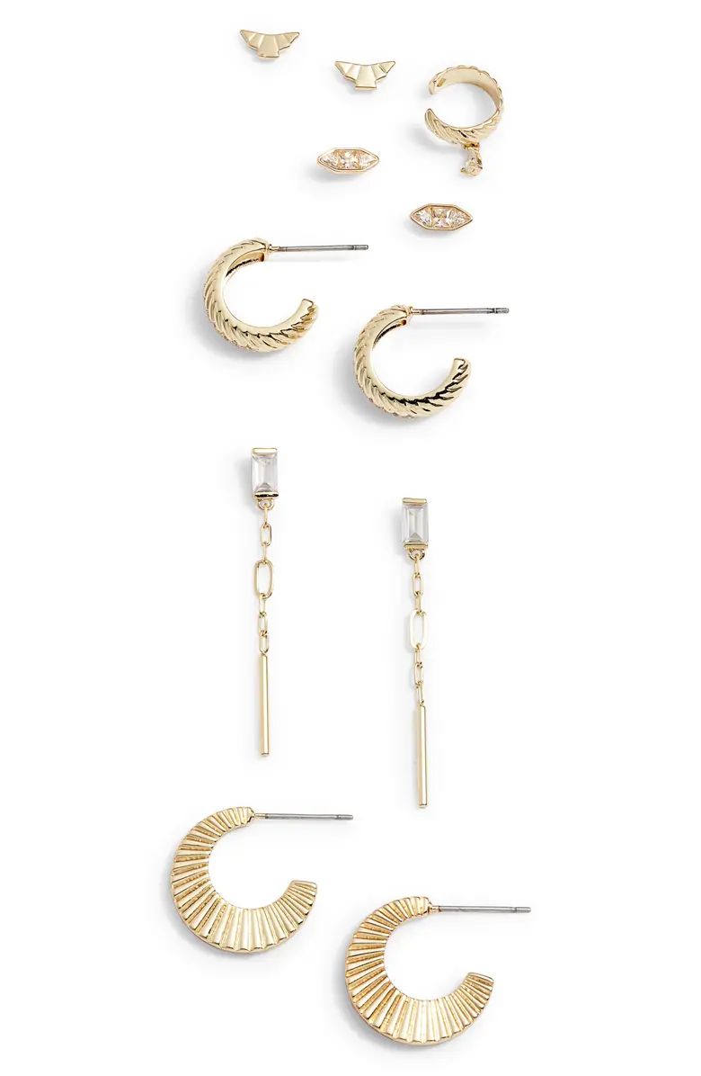 Set of 11 Mismatched Earrings & Ear Cuff | Nordstrom