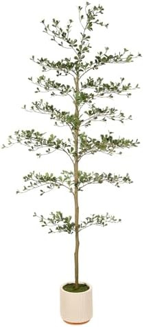 Faux Black Olive Tree 7ft - Realistic Artificial Shady Lady Tree 7 Feet with Pot Indoor Fake Blac... | Amazon (US)