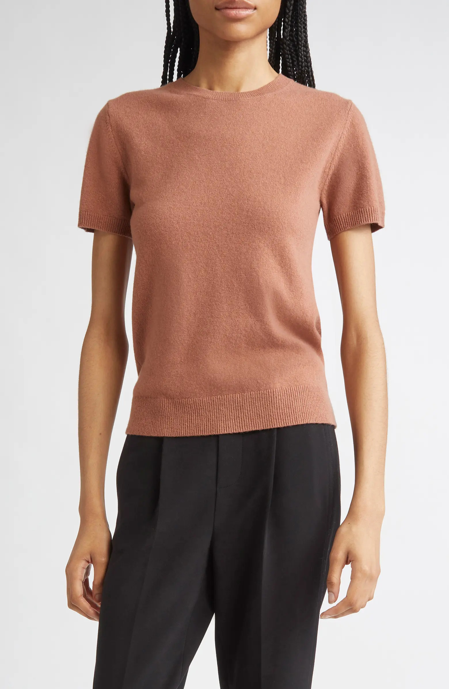 Short Sleeve Wool & Cashmere Sweater | Nordstrom