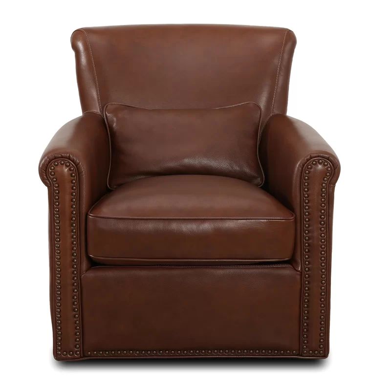 Leather Swivel Club Chair | Wayfair North America