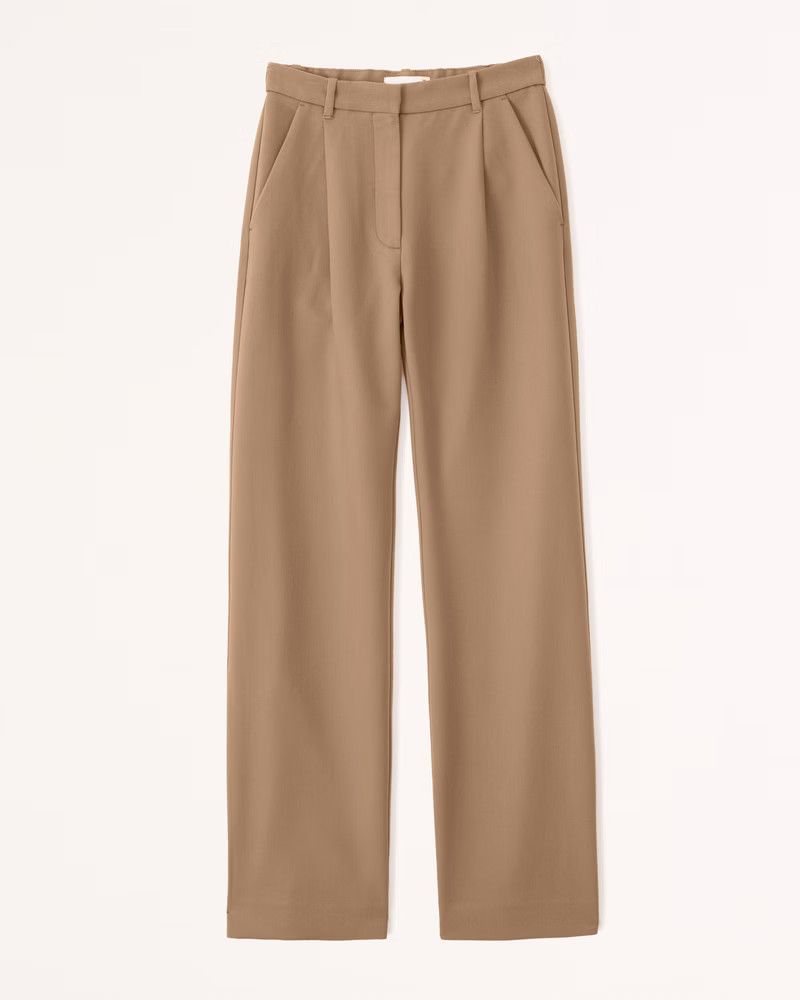 Tailored Relaxed Straight Pant | Abercrombie & Fitch (US)