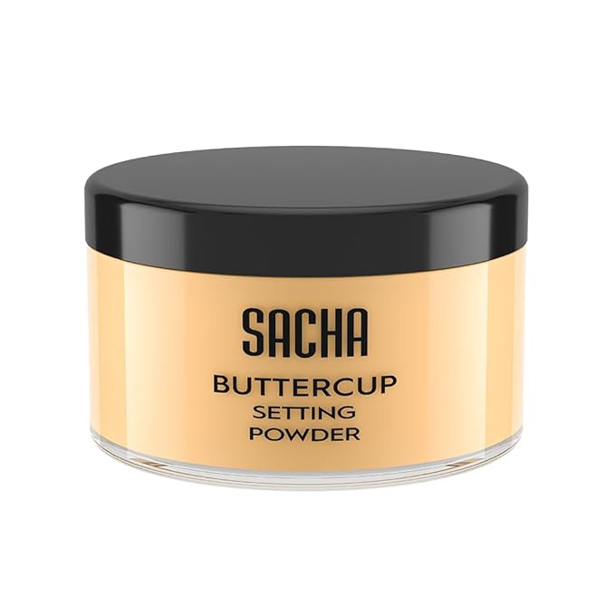 Sacha BUTTERCUP Setting Powder. No Ashy Flashback. Blurs Fine Lines and Pores. Loose, Translucent... | Amazon (US)