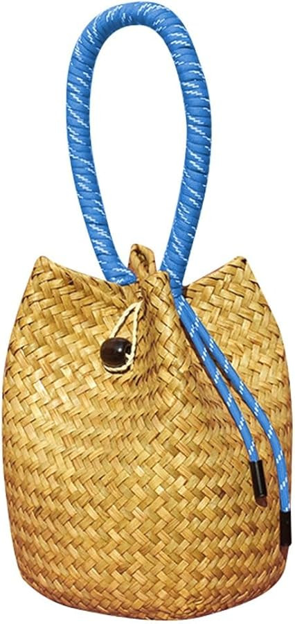 Rattan Clutch Purse for Women 2025 Trendy Handbag Soft Handle Beach Evening Bag Wallet Bamboo Buc... | Amazon (US)