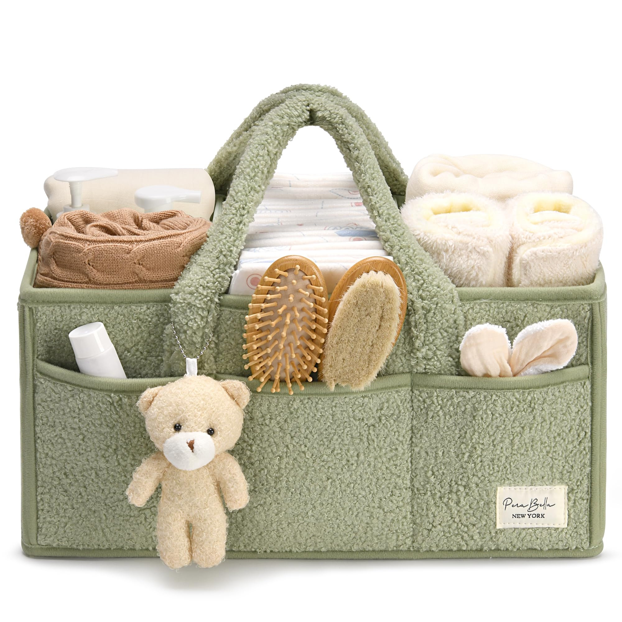 PeraBella Diaper Caddy Organizer for Changing Table, Storage Basket for Wipes, Gift for Baby Show... | Amazon (US)