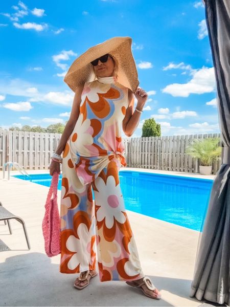 I wearing my true size med & it’s perfect for brunch or lounging around the pool.  The colors are beautiful & it has a lot of stretch 

#LTKstyletip #LTKswim #LTKtravel