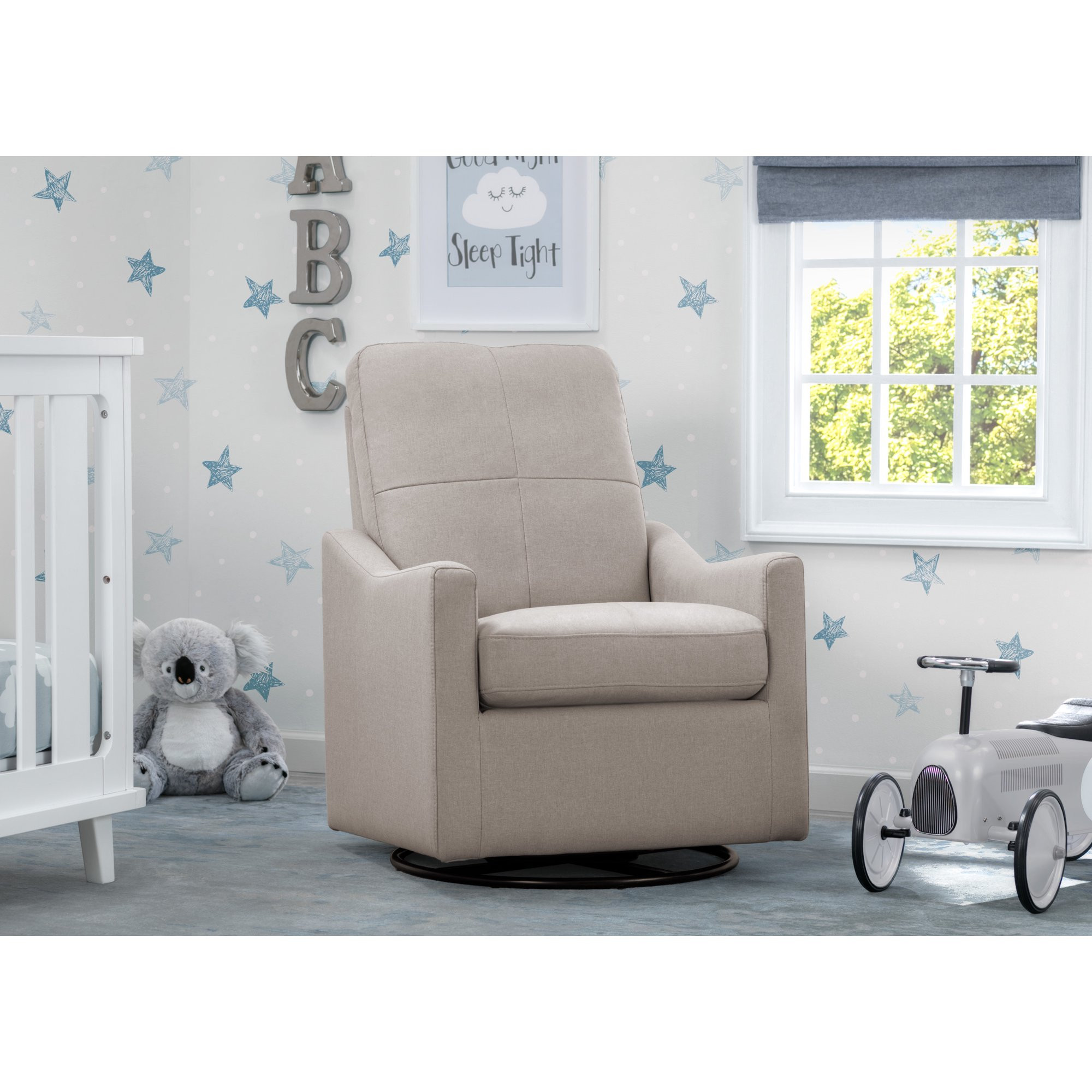 Delta Children Kenwood Nursery Glider Swivel Rocker Chair, Taupe | Walmart (US)