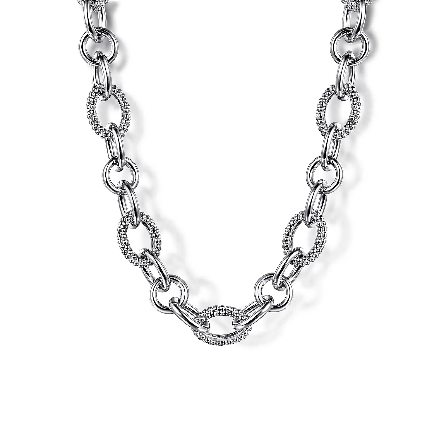 925 Sterling Silver Bujukan Link Chain Necklace | Gabriel & Co. Fine Jewelry And Bridal