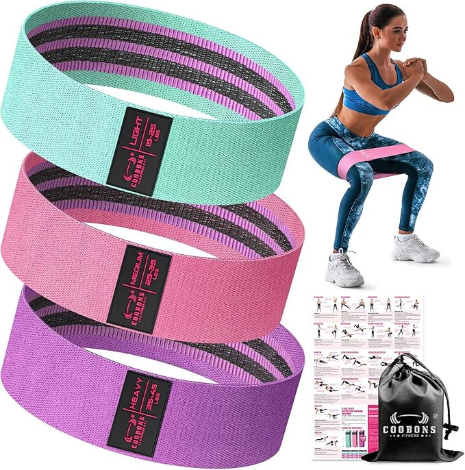 Fabric Resistance Bands for Working Out - Exercise Bands for Women and Men, Booty Bands for Legs ... | Amazon (US)