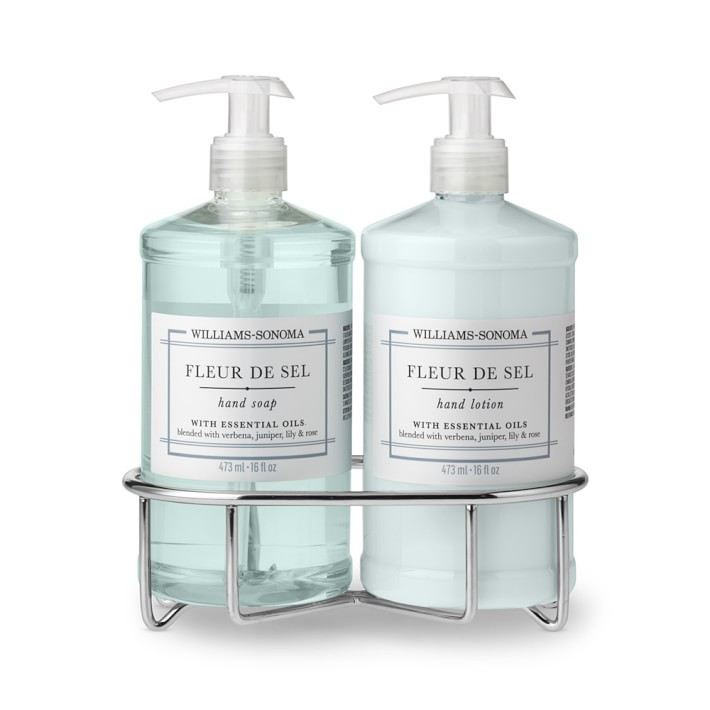 Williams Sonoma Fleur De Sel Hand Soap &amp;amp; Lotion 3-Piece Set, Classic, Gold | Williams-Sonoma