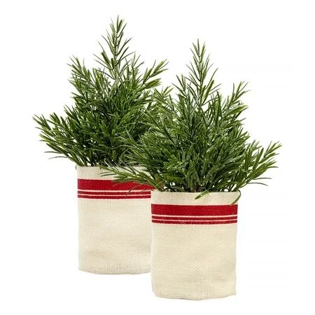 Holiday Time 14" Rosemary Tree, Set of 2 | Walmart (US)