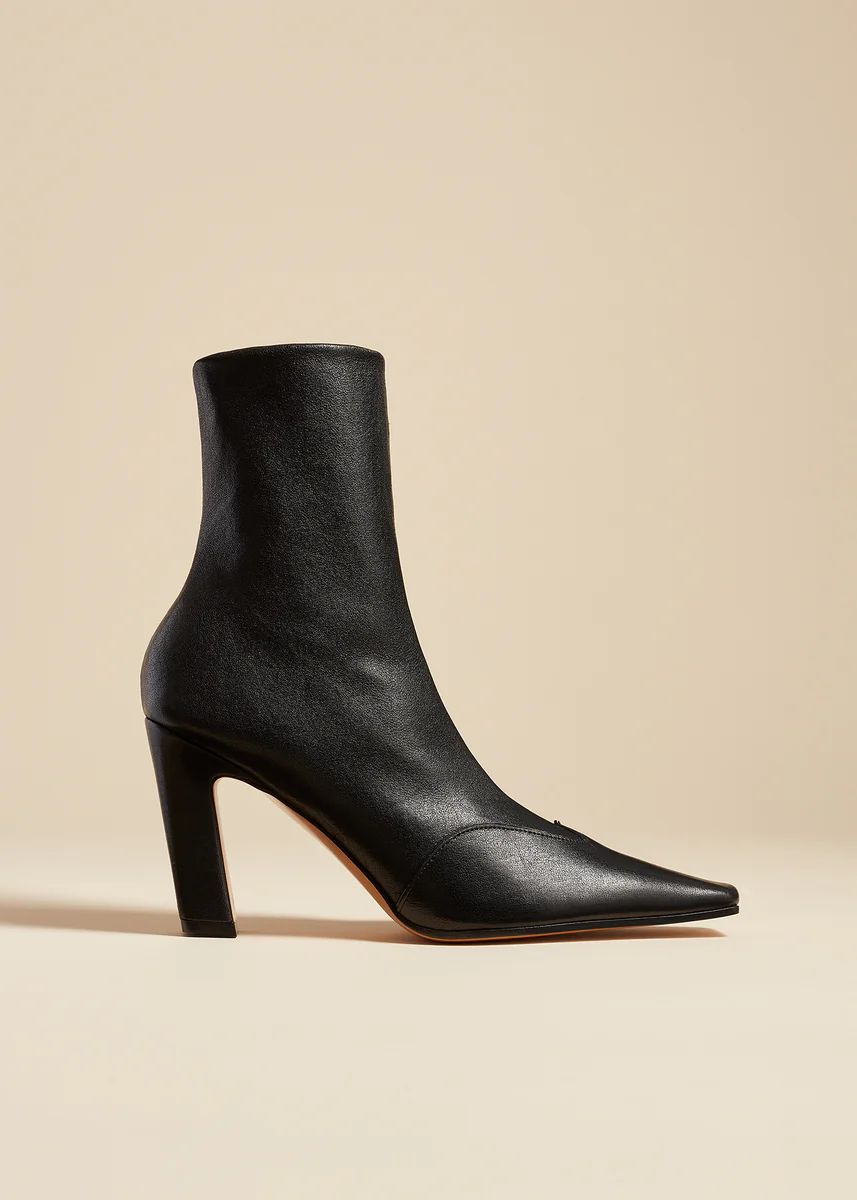 The Nevada Stretch High Boot in Black Nappa Leather | Khaite