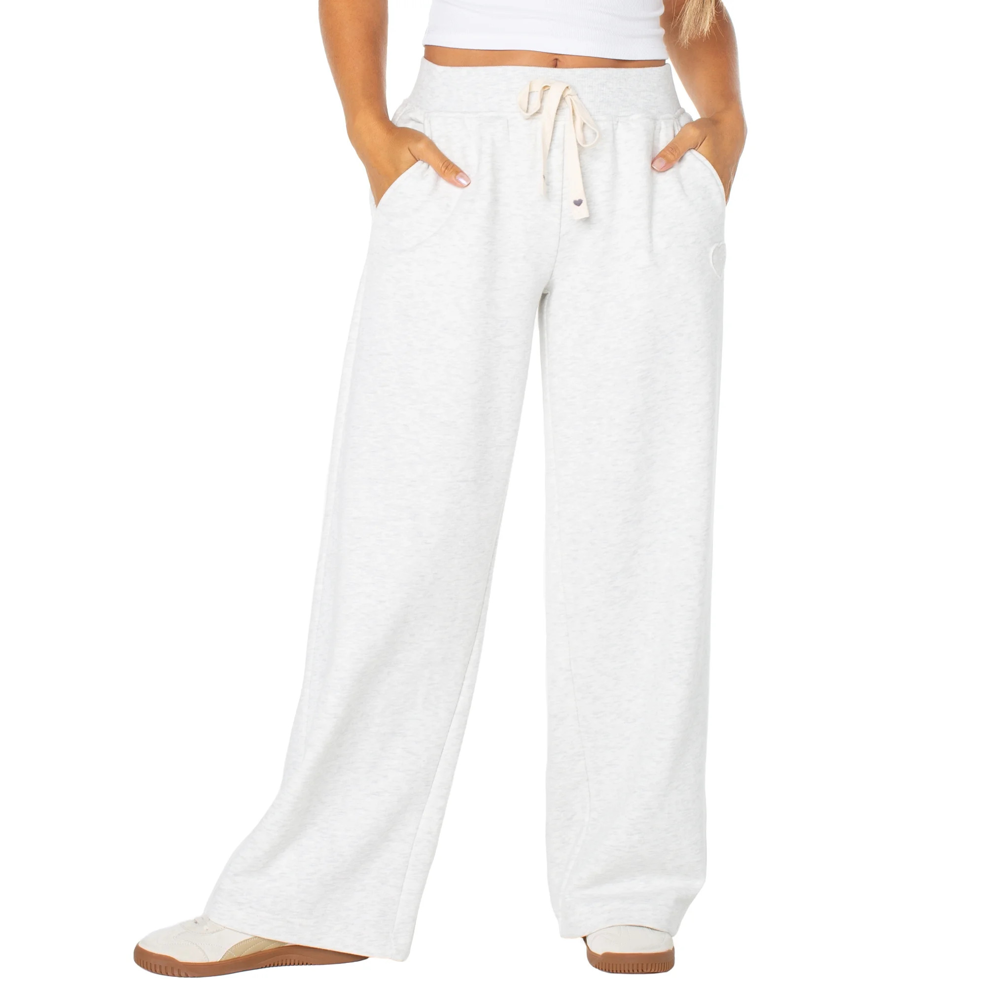 Celebrity Pink Women's and Women's Plus Wide Leg Sweatpants, Sizes XS-4X | Walmart (US)