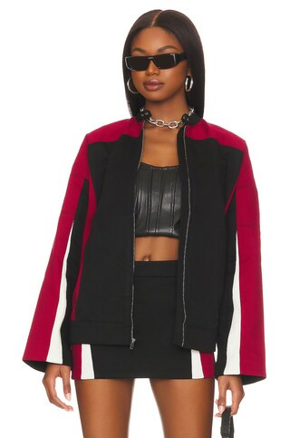 Lovers and Friends Julia Jacket in Black & Red from Revolve.com | Revolve Clothing (Global)