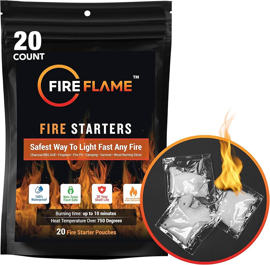 FireFlame Quick Instant Fire Starter - 100% Waterproof All-Purpose Indoor & Outdoor FireStarter, ... | Amazon (US)