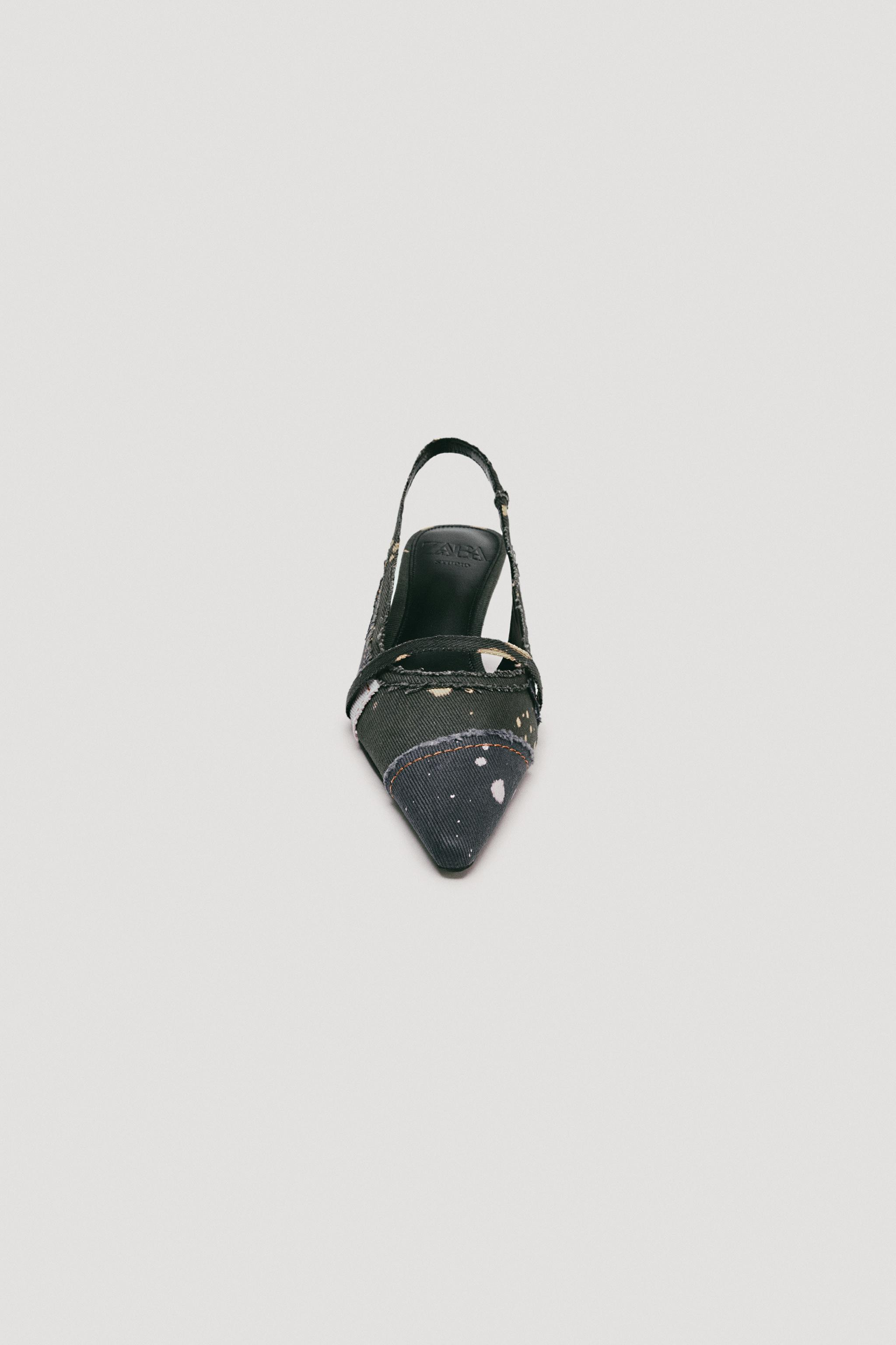 LIMITED EDITION DENIM SLINGBACK SHOES | Zara US