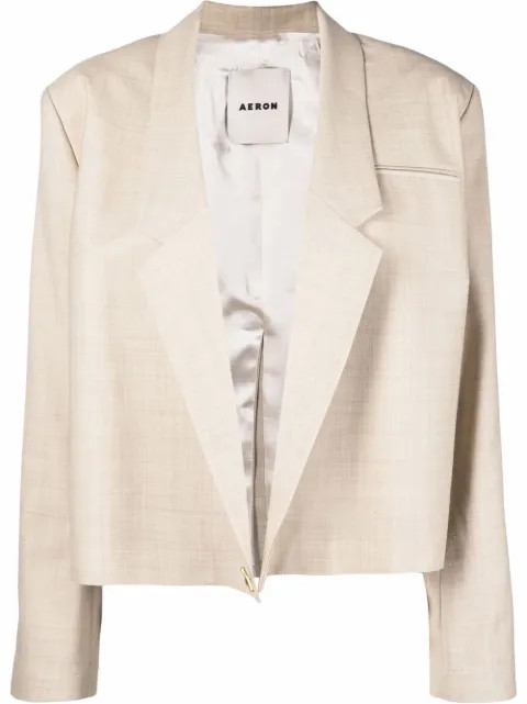 single-breasted cropped blazer | Farfetch Global