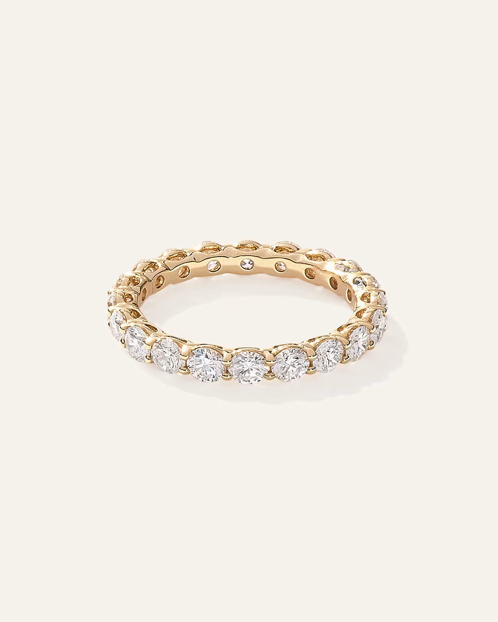 Lab Grown Diamond Round Eternity Band in Yellow Gold | Quince