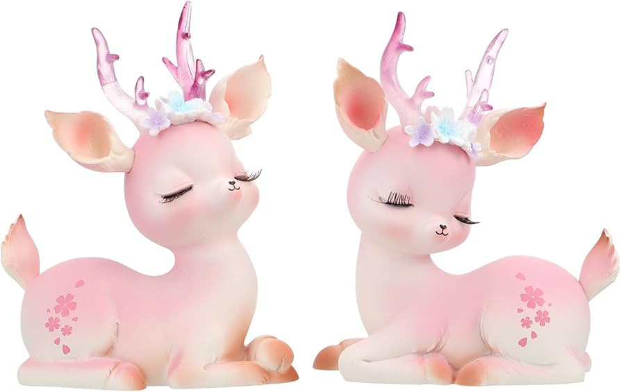 IMIKEYA 2pcs car Deer Ornament Christmas Deer Figurines Christmas Reindeer Decorations Couple Dee... | Amazon (US)