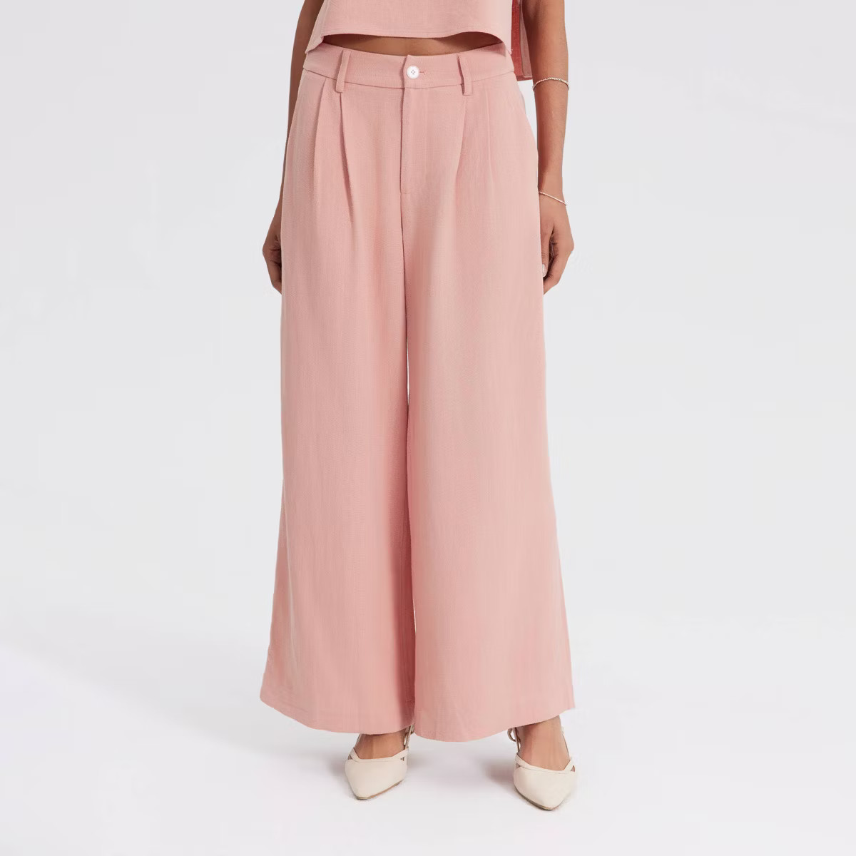 Women's Wide Leg Pleated Palazzo Pants - A New Day™ | Target