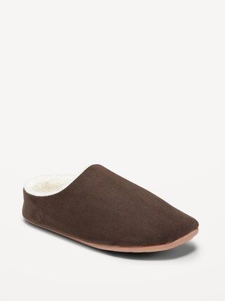 Faux-Suede Sherpa-Lined Slippers for Men | Old Navy (CA)