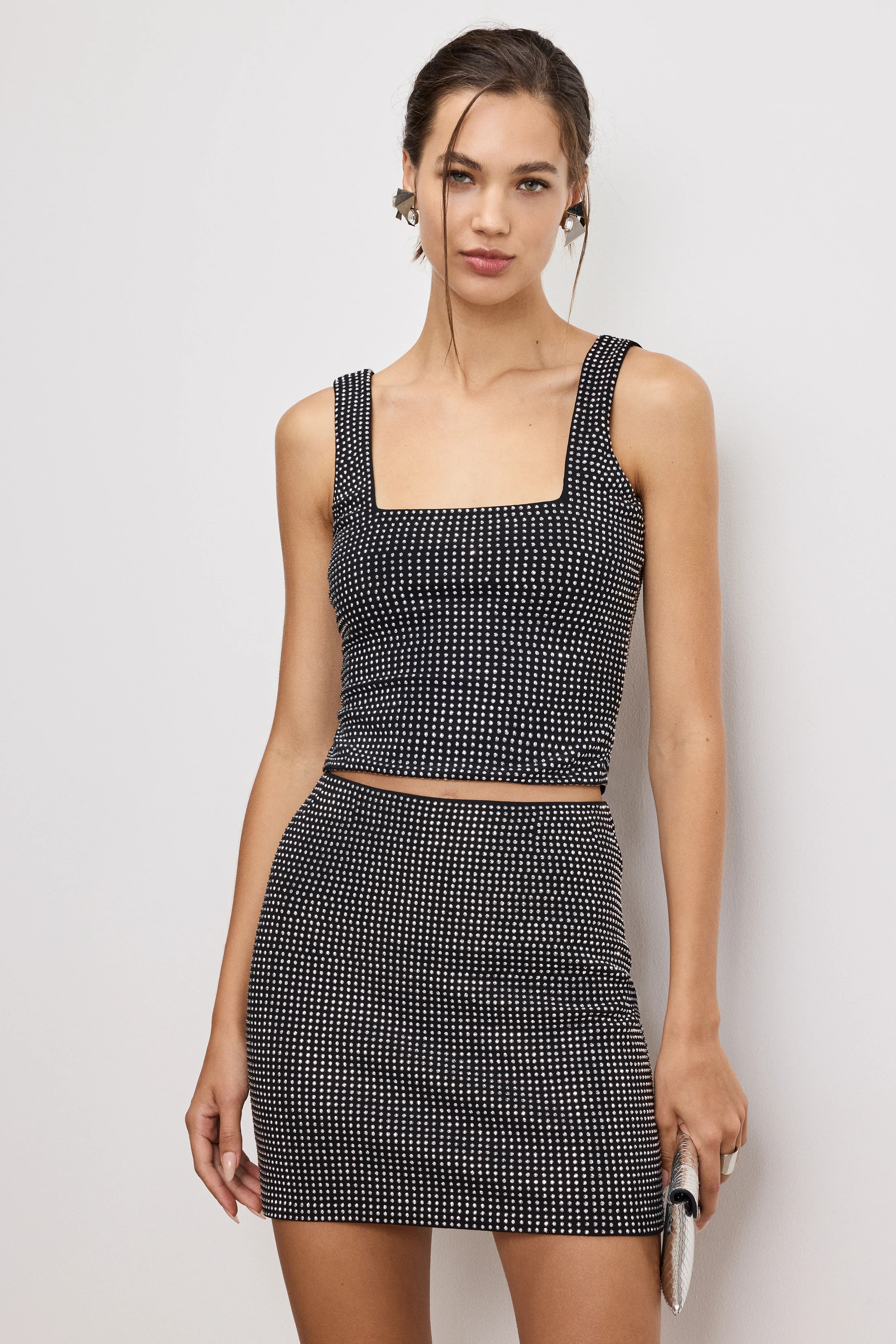 CRYSTAL TANK TOP | BLACK001 - GOOD AMERICAN | Good American