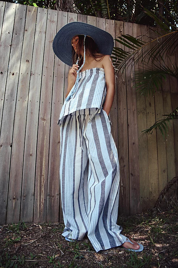 Corfu Striped Cotton-Linen Set | Free People (Global - UK&FR Excluded)