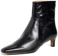 Madewell Women's The Dimes Kitten-Heel Boot in Crinkle Leather | Amazon (US)