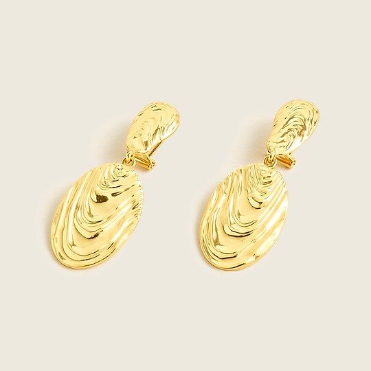 Gold-plated magma drop earrings | J.Crew US