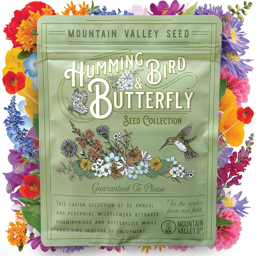 Wildflower Seeds Bulk, 2 Oz. 80,000+ Seeds – Butterfly & Hummingbird Mix with 23 Non-GMO Variet... | Amazon (US)