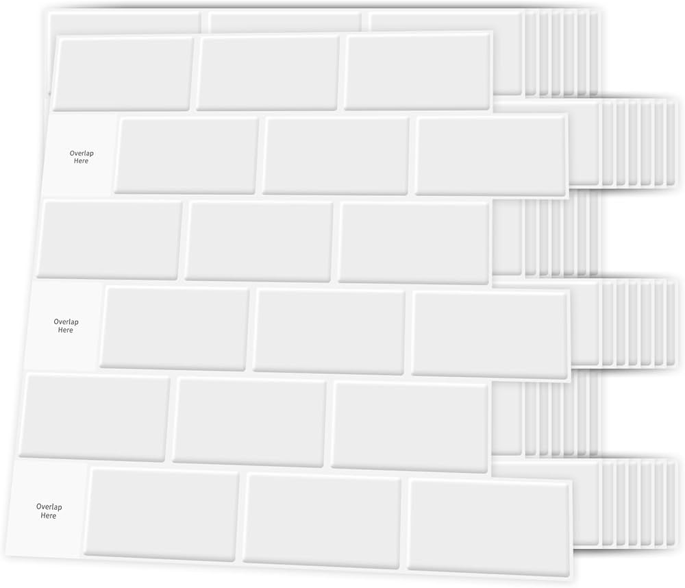 Art3d Backsplash Tile for Kitchen Peel and Stick, 10-Sheet Stick on Subway Tiles for Kitchem, Bat... | Amazon (US)
