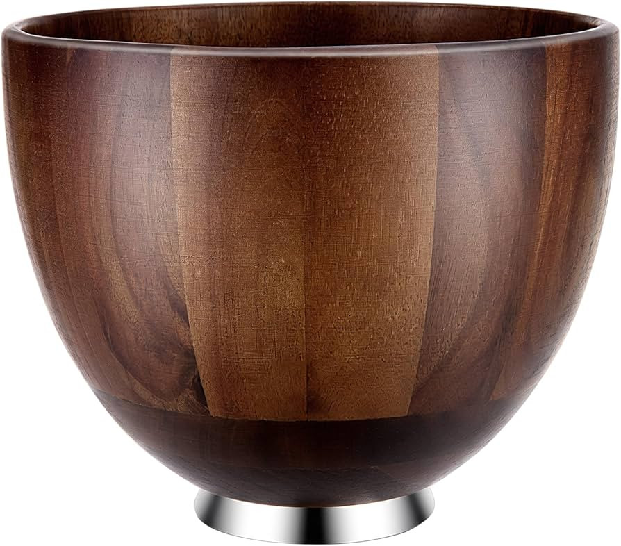 Premium Walnut Wood Mixing Bowl Compatible with KitchenAid 4.5 & 5 QT, Natural True Walnut Wooden... | Amazon (US)