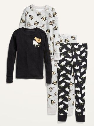 Gender-Neutral 4-Piece Snug-Fit Pajama Set for Kids | Old Navy (US)