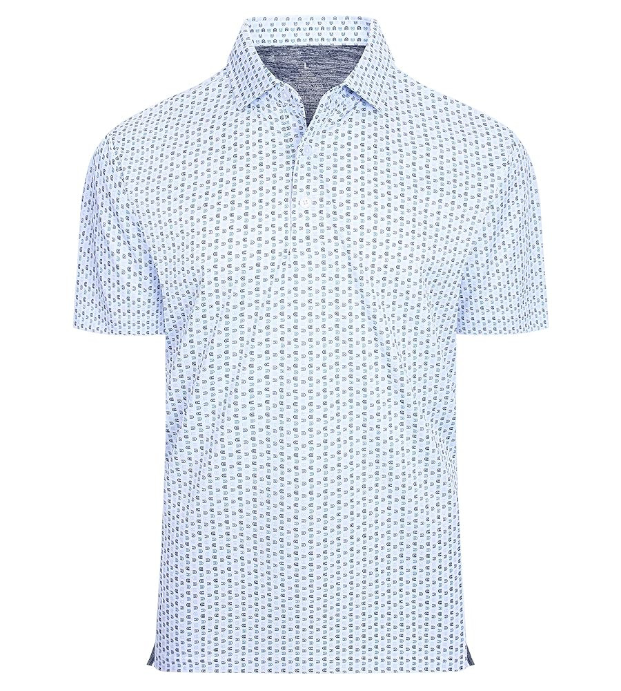 Alex Vando Mens Golf Shirt Moisture Wicking Classic Print Golf Shirts for Men | Amazon (US)
