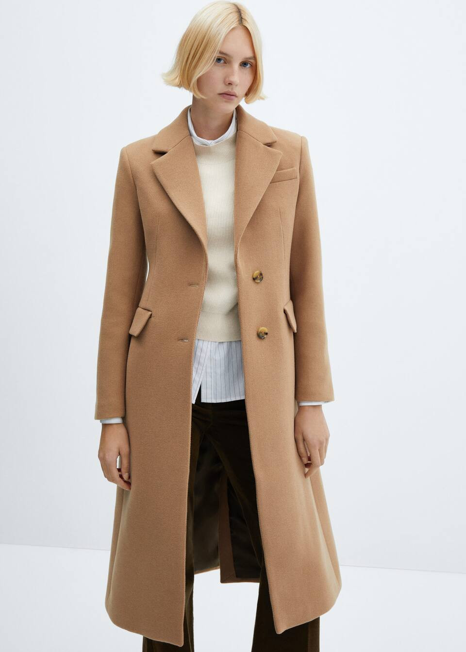 Tailored wool coat -  Women | Mango USA | MANGO (US)