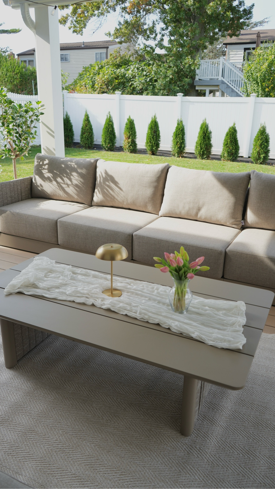 Some of you know we've been slowly transforming our deck, and this beautiful outdoor set from @purpleleafgarden has been such a great addition. Even though it's getting colder, we got to enjoy this space so much during the warmer fall days and I already can't wait for spring to spend more time out here again.
You can use my code Iwona12 for 12% off