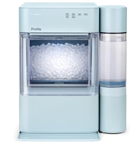 GE Profile Opal 2.0 XL with 1 Gallon Tank, Chewable Crunchable Countertop Nugget Ice Maker, Scoop Included, 38 lbs in 24 Hours, Pellet Ice Machine with WiFi & Smart Connected, Moonstone Blue | Amazon (US)