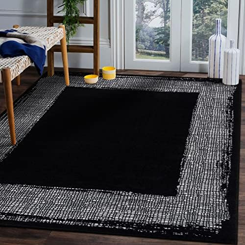 Beverly Rug Modern Border Indoor 5x7 Area Rugs w/ Jute Backing for Living Room, Bedroom, and Kitc... | Amazon (US)