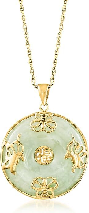 Ross-Simons Good Fortune Butterfly Pendant Necklace in 18kt Gold Over Sterling | Amazon (US)
