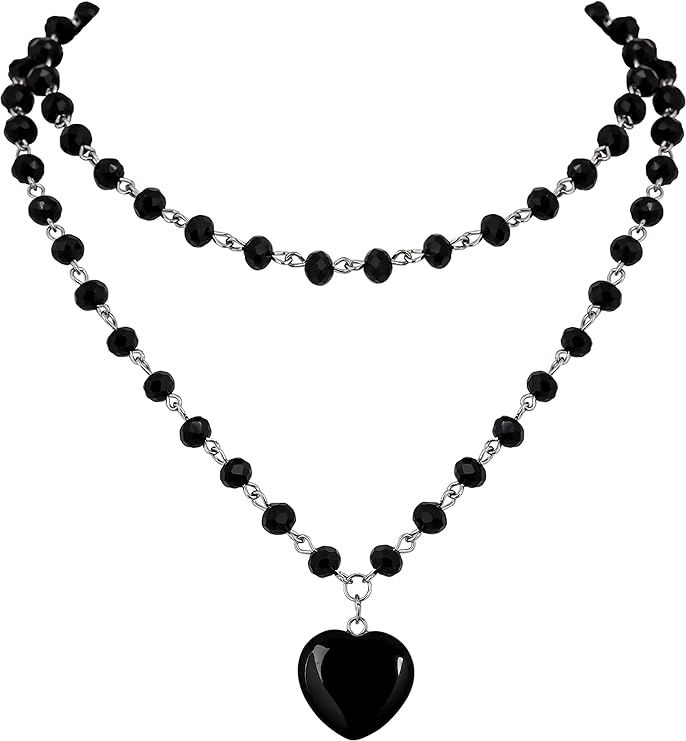 Sacina Gothic Heart Necklace, Heart Choker , Goth Jewelry, Halloween Christmas Valentine Jewelry ... | Amazon (US)