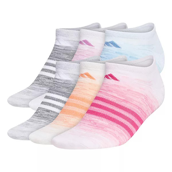 Women's adidas Superlite Multi-Color Space Dye 6-Pack No Show Socks | Kohl's