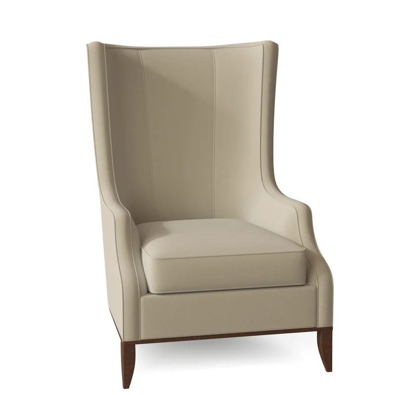 Downing 29.5'' Wide Genuine Leather Top Grain Leather Wingback Chair | Wayfair North America