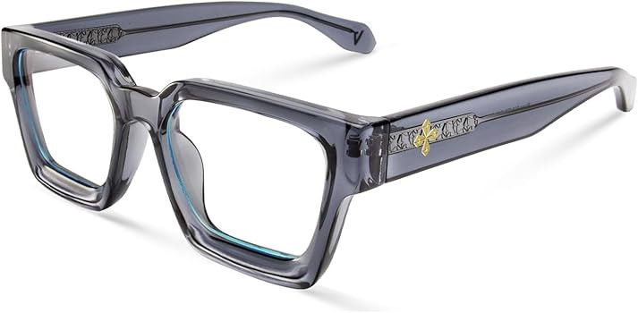 VISOONE Blue Light Blocking Glasses Rectangle Chic Preppy Look MultiColor Frame for Women Men RIV... | Amazon (US)