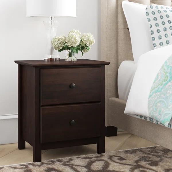 Shaker 23'' Tall 2 - Drawer Solid Wood Nightstand | Wayfair North America