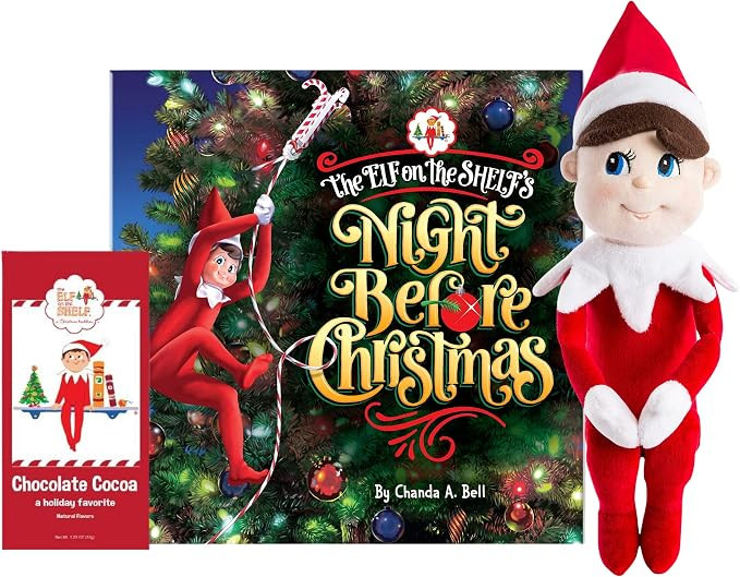 The Elf on the Shelf Night Before Christmas Book Plush Pal and Hot Chocolate Gift Bundle Set - Bo... | Amazon (US)