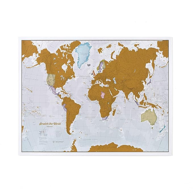 Maps International Scratch The World Travel Map – Scratch Off World Map Poster – Most Detaile... | Amazon (US)