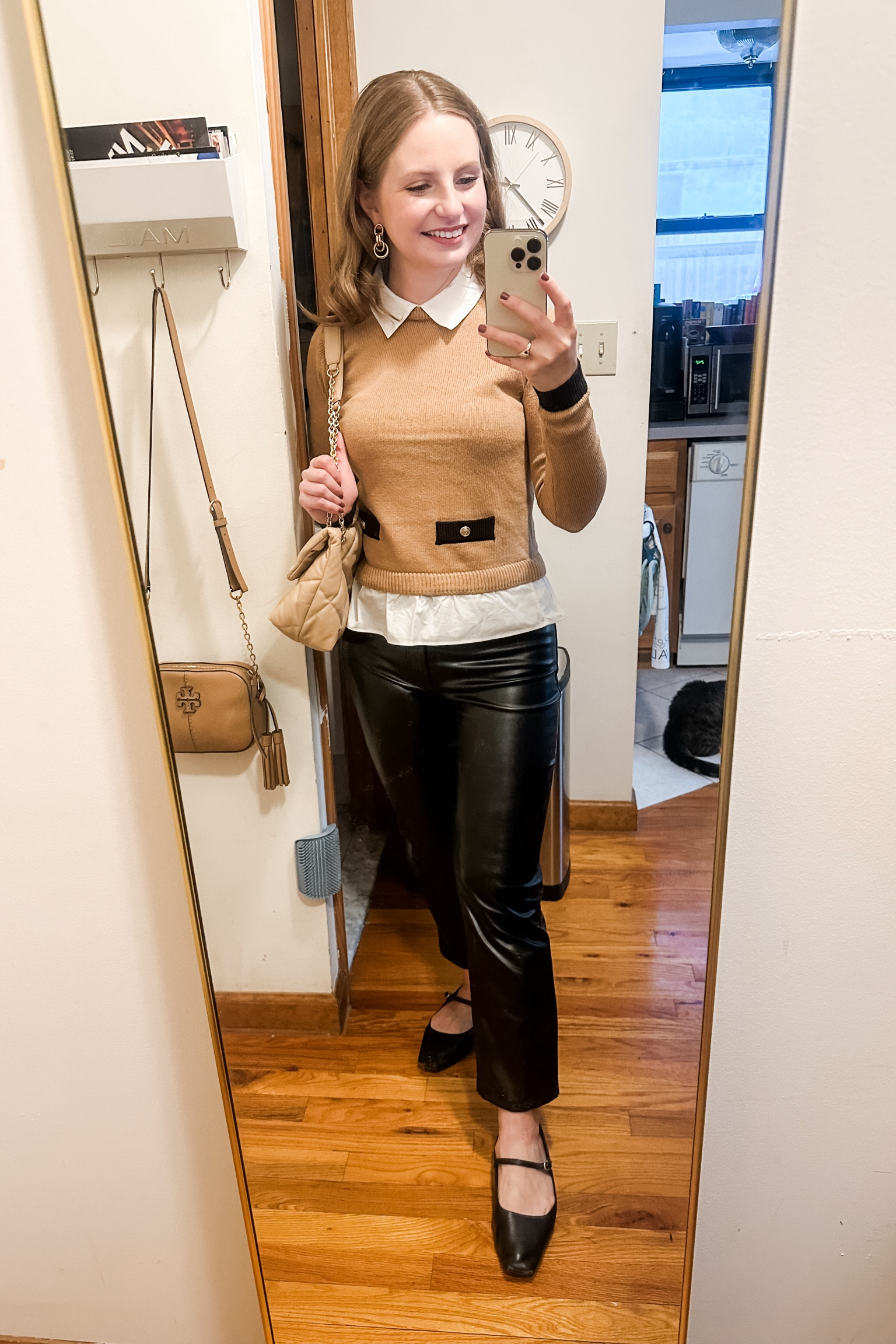 My Style Note is wearing XS Petite in the layered sweater. Such a chic fall look over faux leather pants and Mary Jane flats!

#LTKWorkwear #LTKSeasonal #LTKStyleTip