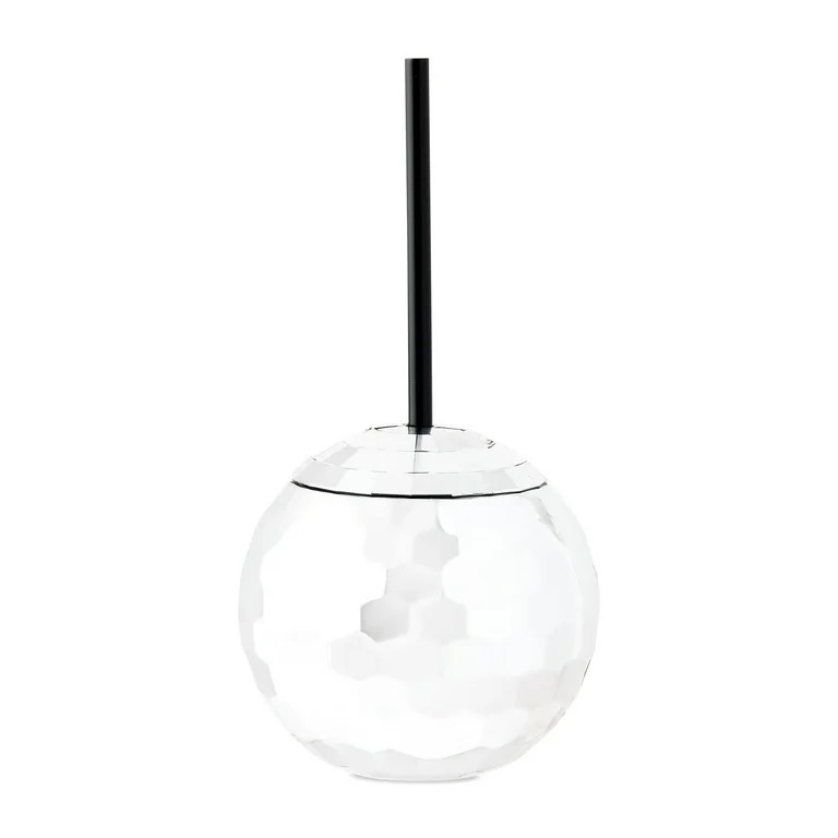 Silver Disco Ball Plastic Tumbler with Straw, by Way To Celebrate | Walmart (US)
