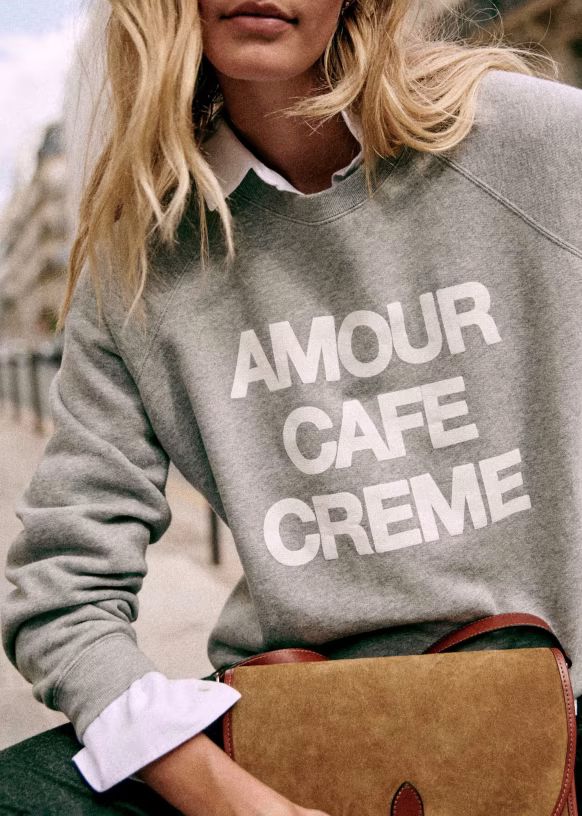 Amour Café Crème Sweatshirt | Sezane Paris