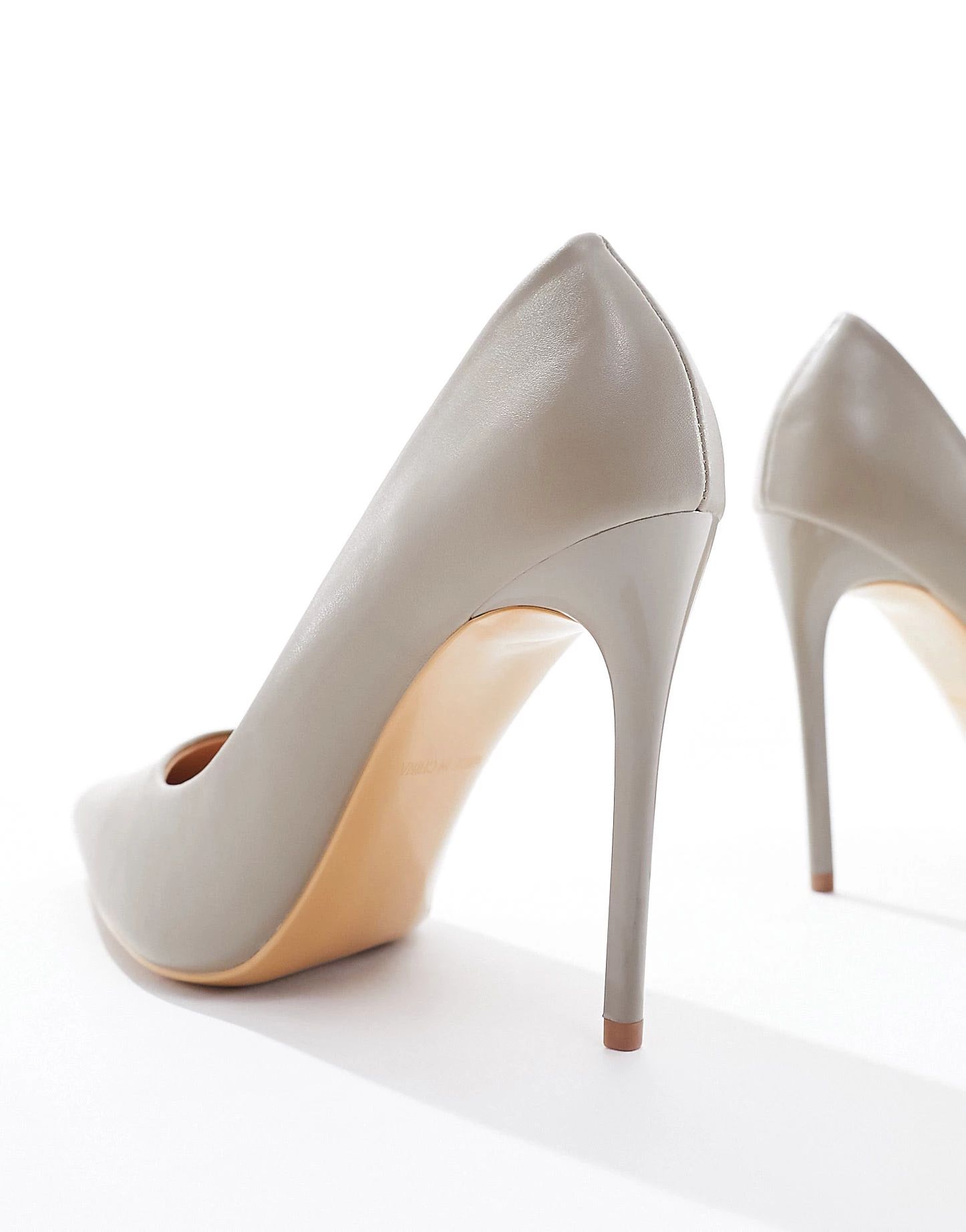 Truffle Collection wide fit high heel court shoe in taupe | ASOS | ASOS (Global)